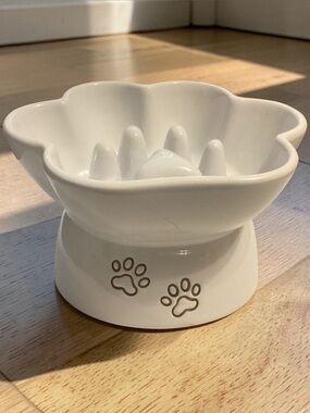 Ceramic Slow Feeder Dog & Cat Bowl | Food Grade | New